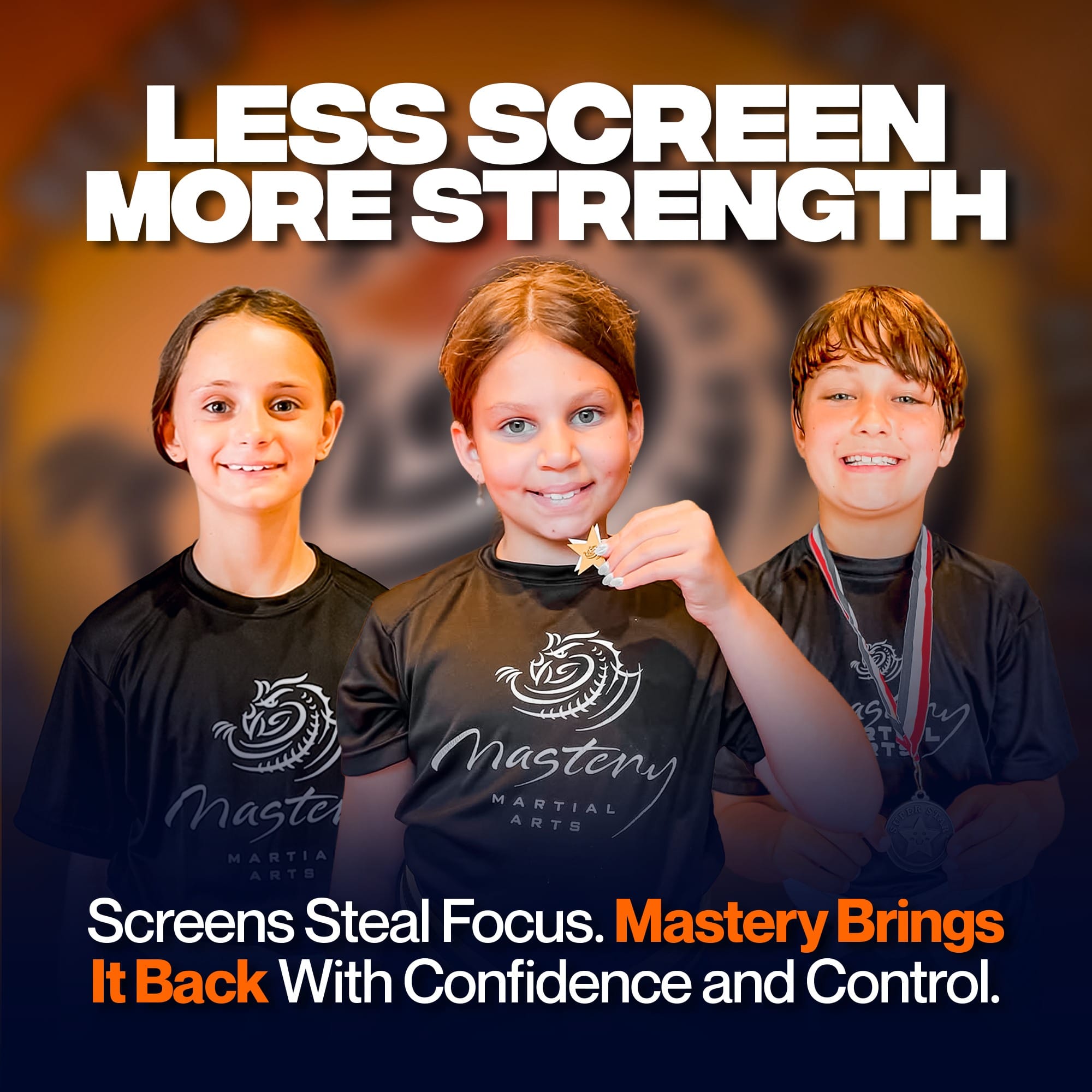 Less screen more strength - kids karate classes Troy MI