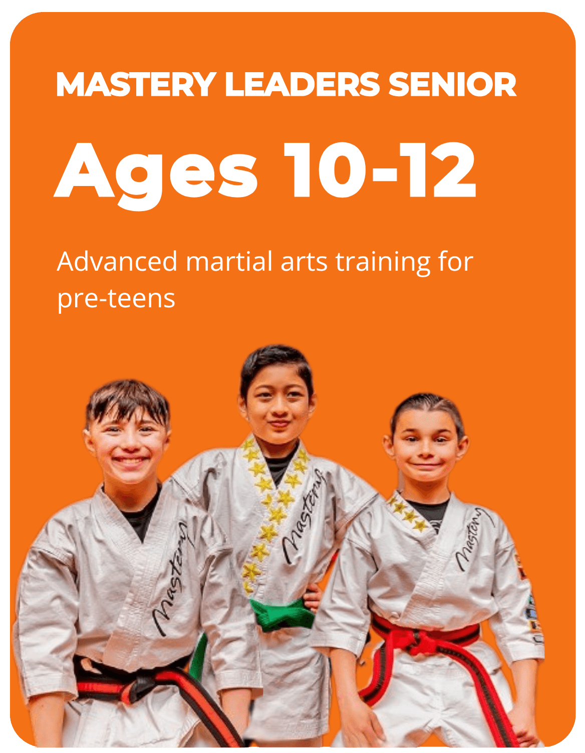 Mastery Leaders Senior ages 10-12 leadership development Troy MI