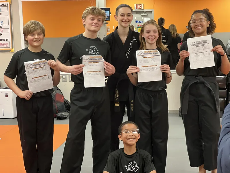 Teen martial arts students at Mastery Martial Arts in Troy, Michigan