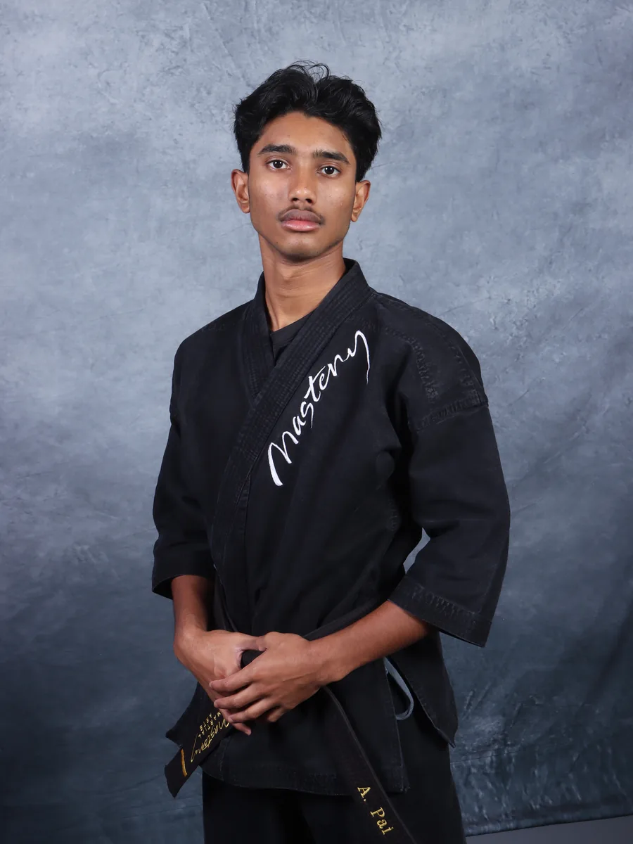 Mastery Martial Arts Troy MI black belt student, the final rank in the kids karate belt order